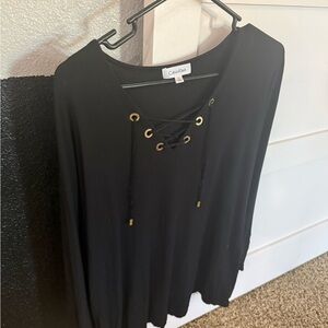 Calvin Klein Black Top with Gold Accents Women’s XL